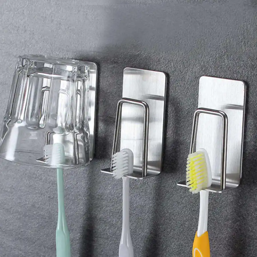 2 шт. Нержавеющая сталь держатель чашки для зубной щетки Ванная комната