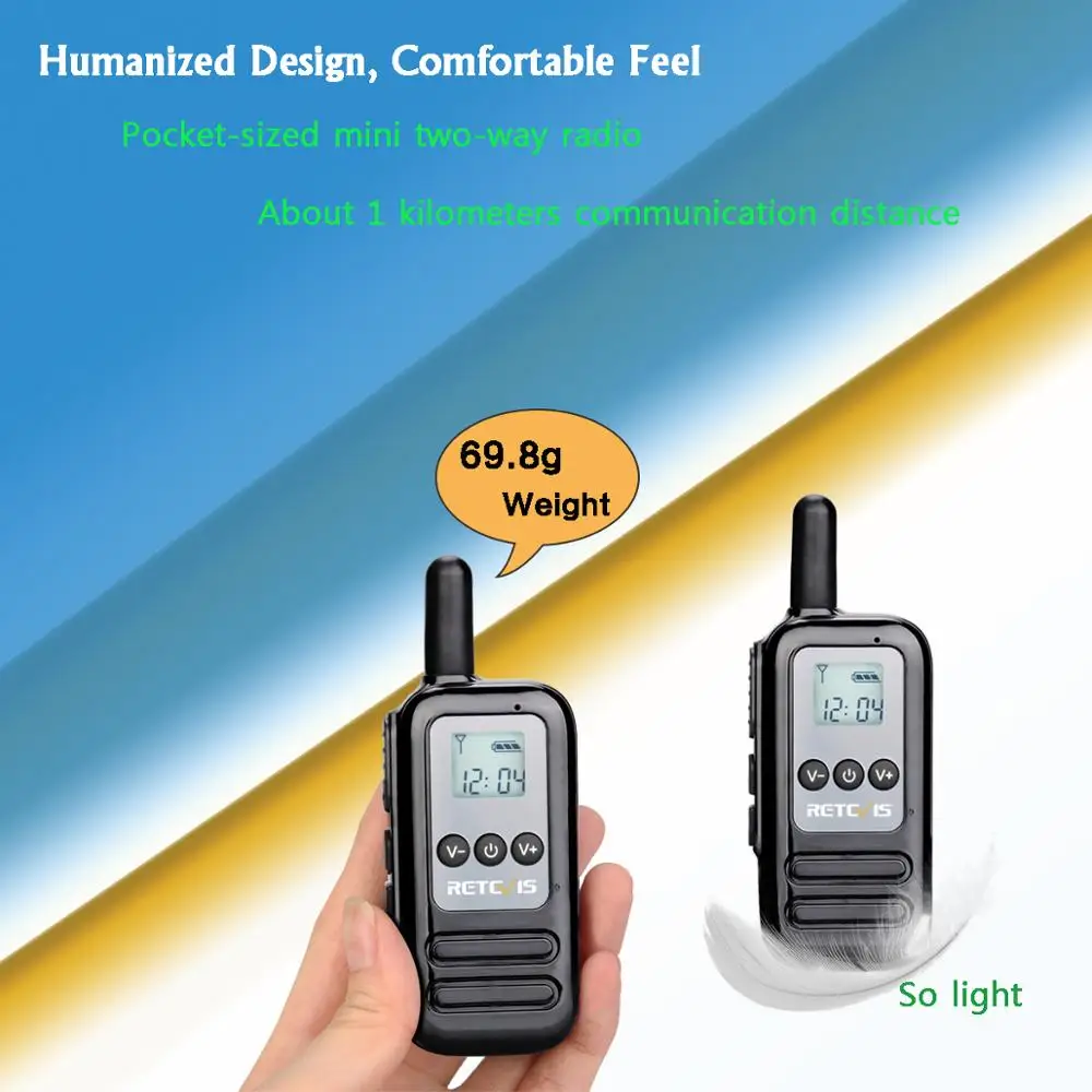 2 шт. RETEVIS RT65/665 мини рация UHF PMR/FRS Радио рация VOX TOT Scan двухстороннее радио Портативная радиостанция