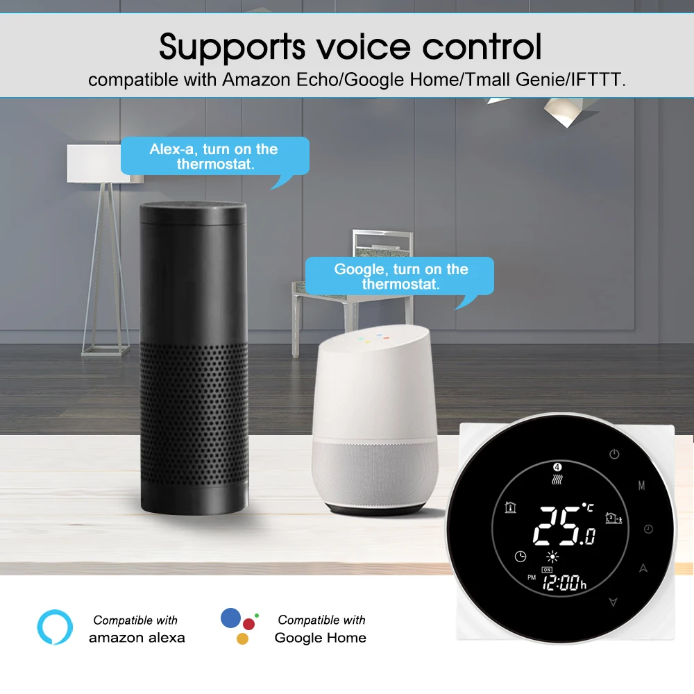 Умный термостат с Wi Fi и электрическим подогревом цифровой регулятор температуры