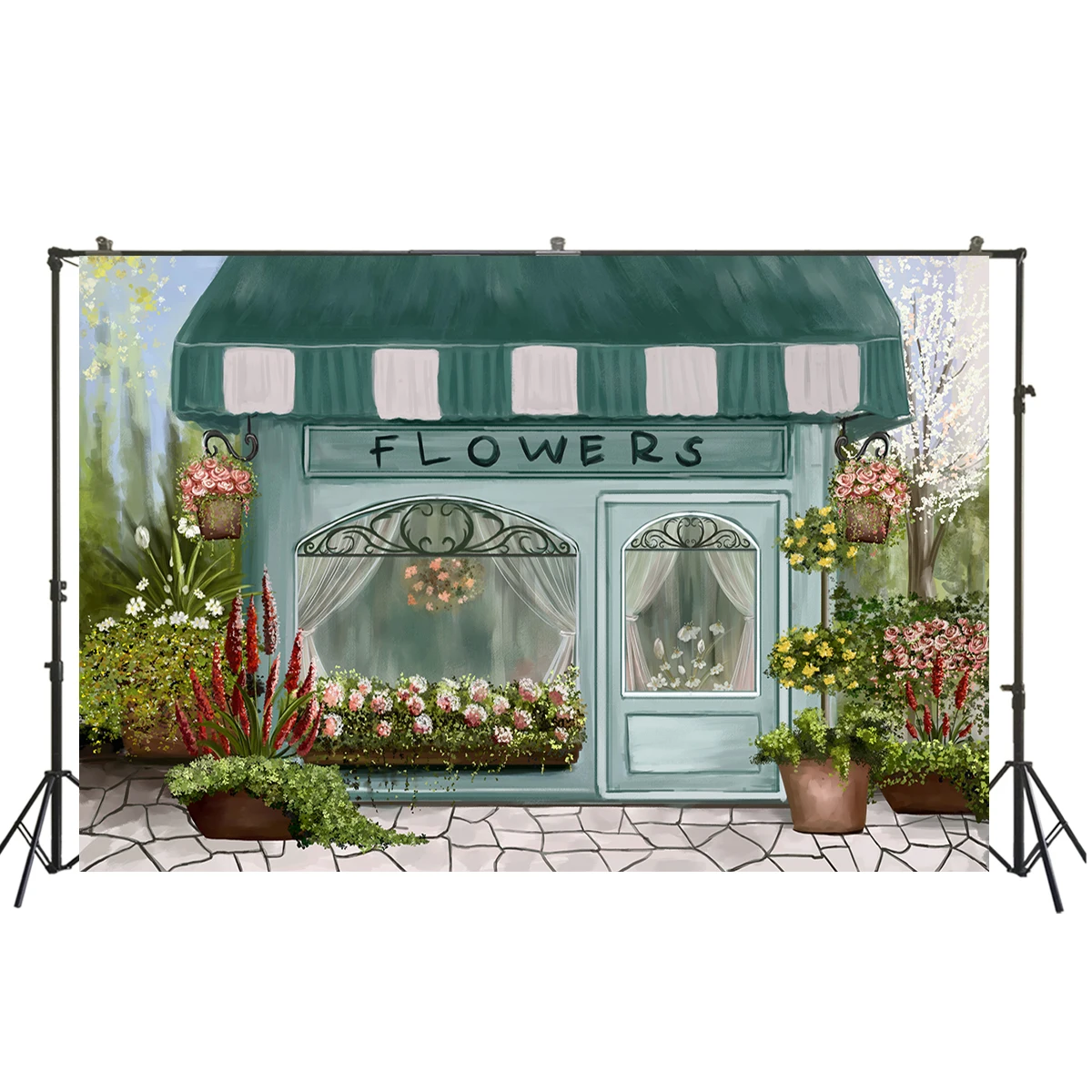 

HUAYI Photography Backdrop watercolor flowers shop photo background studio newborns baby birthday photobooth backdrops W-3913