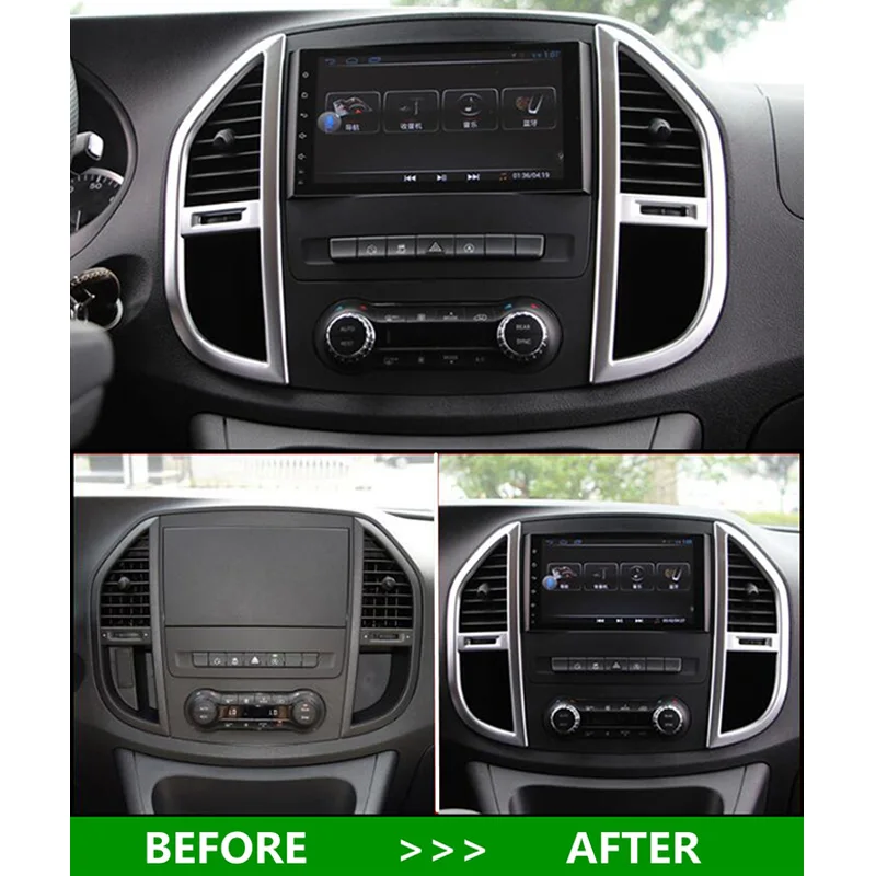 Аксессуары для Mercedes-Benz Vito W447 2014 2015 2016 2017 2 шт. ABS Средний контрольный Кондиционер