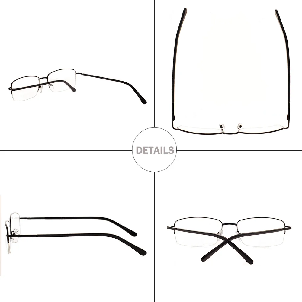 Настоящие модные однотонные маленькие женские очки с металлической оправой для