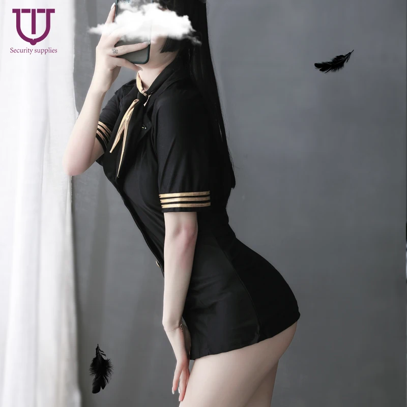 Сексуальная стюардесса бэйбидолл глубокий V образный вырез сексуальная униформа