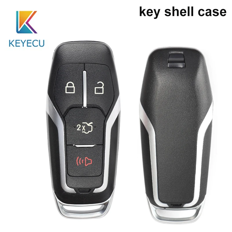 KEYECU для Ford F150 Edge Explorer Fusion Mustang 4 кнопки Замена умный пульт дистанционного ключа автомобиля оболочки чехол Корпус fob крышка