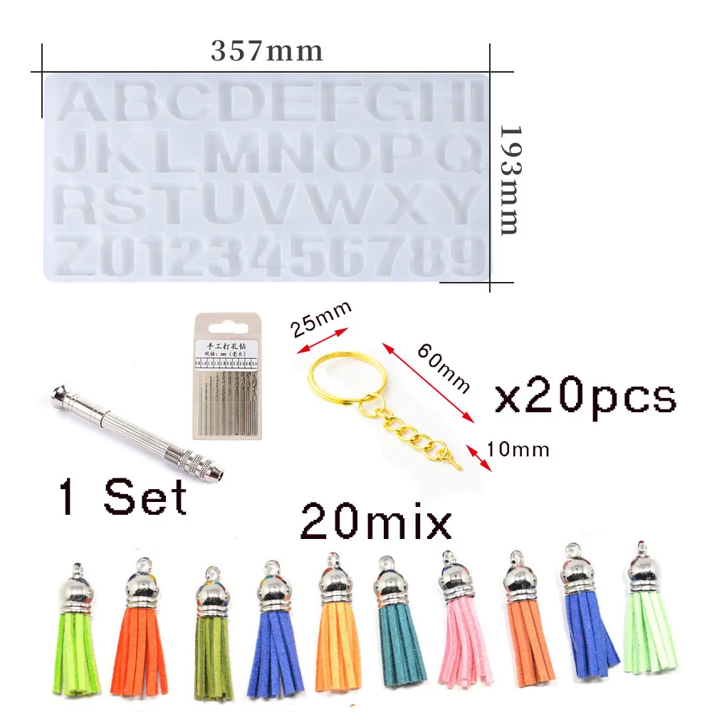 

26 English Alphabet Epoxy Resin Molds Mixed Style Silicone Casting Molds DIY Supplies for Jewelry Making Findings