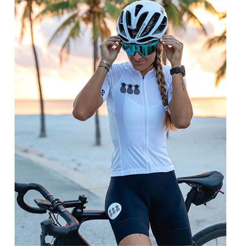 

Trespinas 2021 Cycling Suit Woman Team Cycling Jersey Set Summer Short Sleeve Bicycle Shorts MTB Racing Ropa Ciclismo