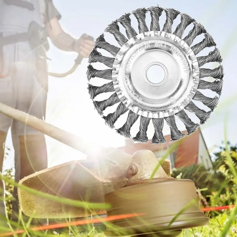 

Trimmer Electric Lawn Brushcutter Head Gearbox Fixing Kit Steel Wire Weed Cut Rusting Dust Removal Plate Garden grass cutter