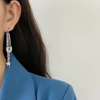 oliraft 2021 korean long tassel pin earrings for e girl temperament elegant exquisite fashion jewelry goth earrring