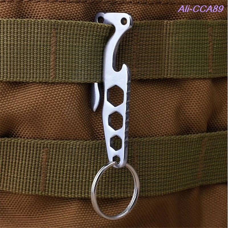 Pocket Clip Climbing Carabiner Hanging Keychain Hook Fit Outdoor EDC Tool Bottle Opener Screwdriver Travel Kits Multi-tool | Спорт и