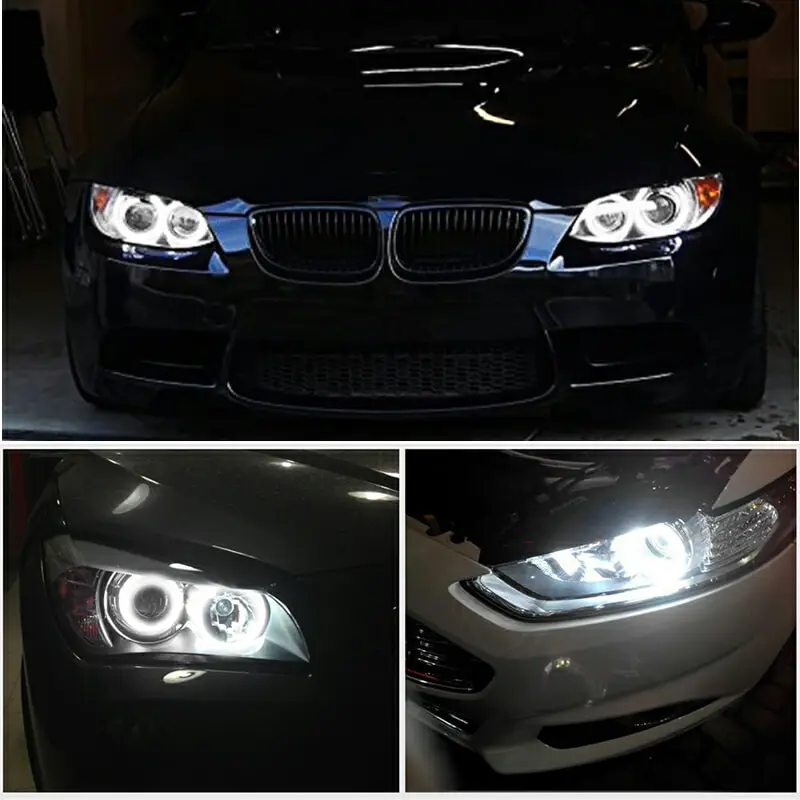 Светодиодные фары Racbox H8 ангельские глазки 80 Вт для BMW E90 X5 E71 X6 E82 M3 E60 E70|Аксессуары