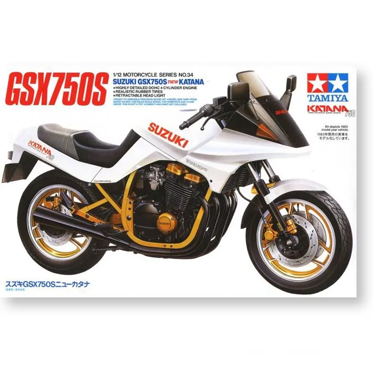 Tamiya 14034 1/12 Suzuki GSX750S новая Катана мотоцикл Спорт ручной работы мотоцикл хобби игрушка пластиковая модель набор для сборки