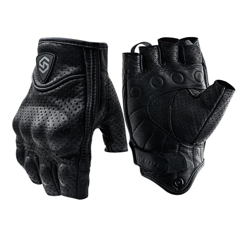 1 пара перчатки для велоспорта овчина кожаные без пальцев мотокросса верховой