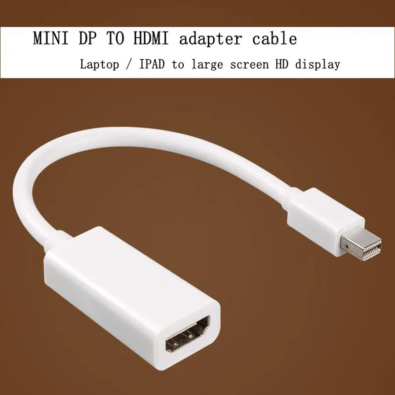 

Mini dp to HDMI HD 1080P adapter cable Mini dp to hdmi minidisplayport adapter plug and play, compatible with strong