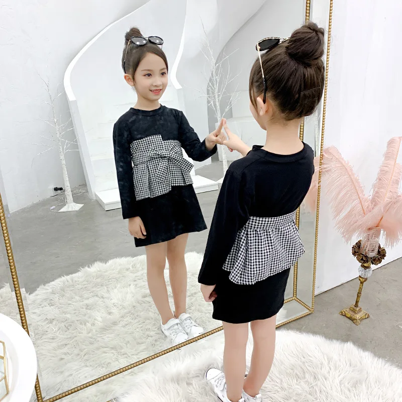 Осеннее платье с длинным рукавом для девочек-подростков | Детская одежда и обувь