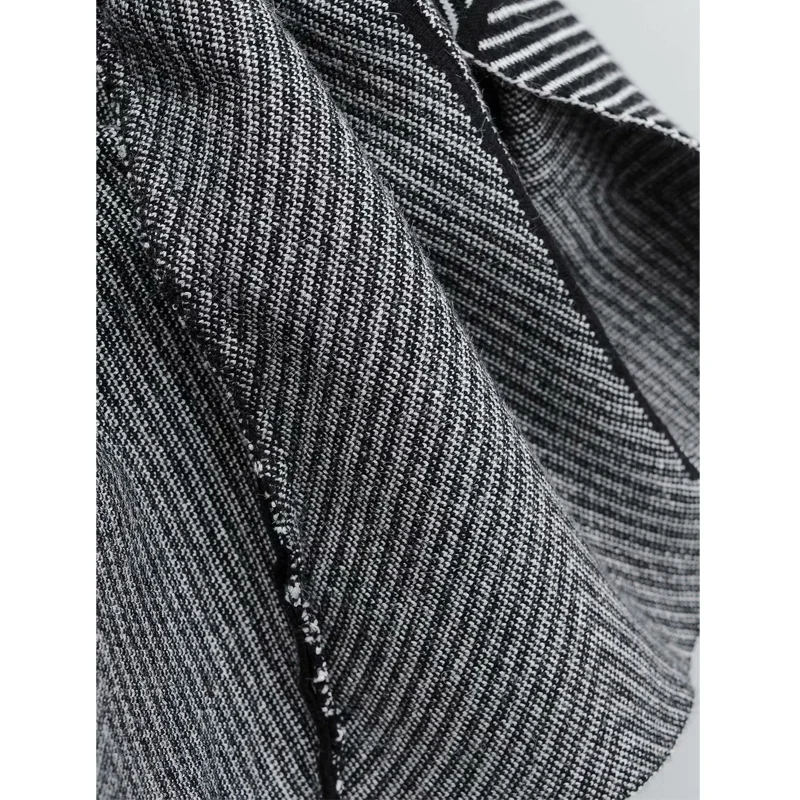 

Elastic Waist Striped Simple Fashion Chic Female Skirt Korean Harajuku Women's Dress Stitching A Wild