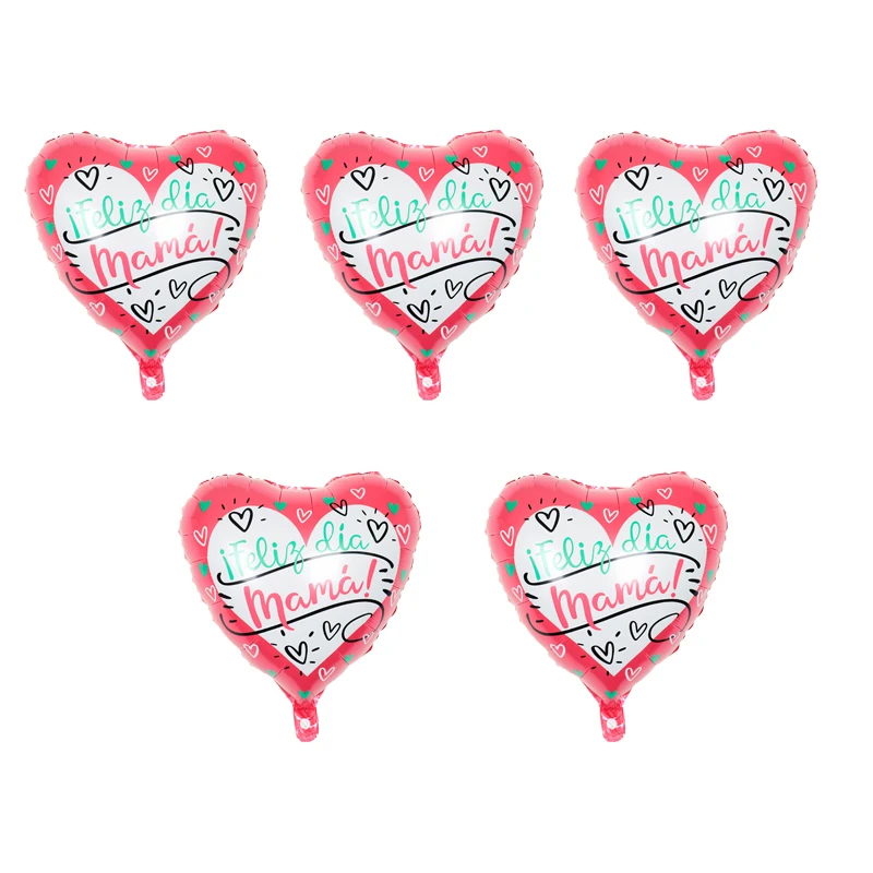 5 шт. фольгированные воздушные шары в форме сердца 18 дюймов | Дом и сад