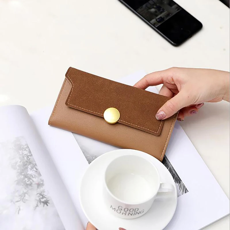 Женский винтажный кошелек клатчи кошельки модные матовые дизайнерские дамские