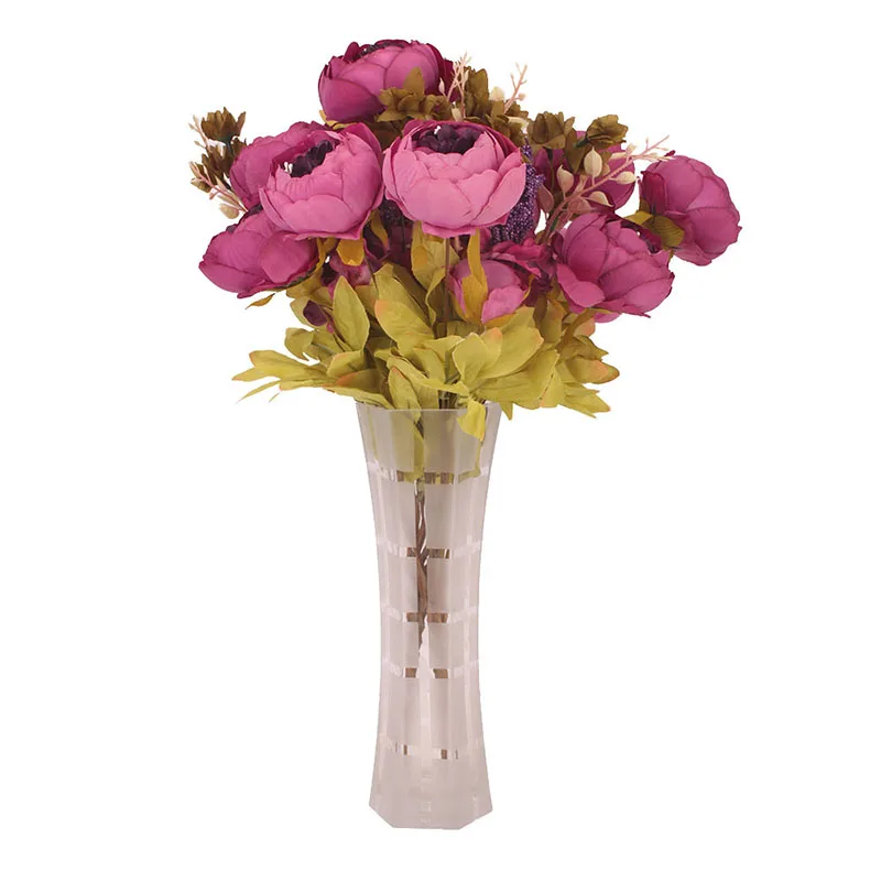 1 шт. 3 головки пиона имитация цветка Европейский стиль корд пионы цветы для дома