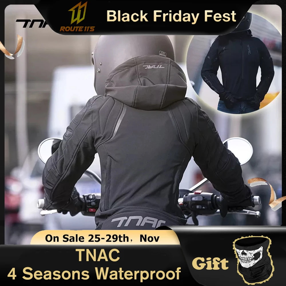 

TNAC Women Motorcycle Jacket Detachable Protective Gear+Lining Motorcycle Riding Reflective Clothing Water Proof Chaqueta Moto