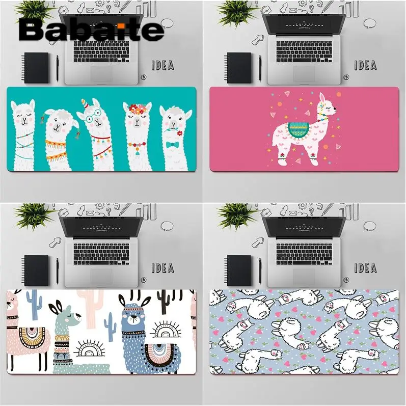 Высококачественный игровой коврик для мыши Babaite с ламой альпаками животными из