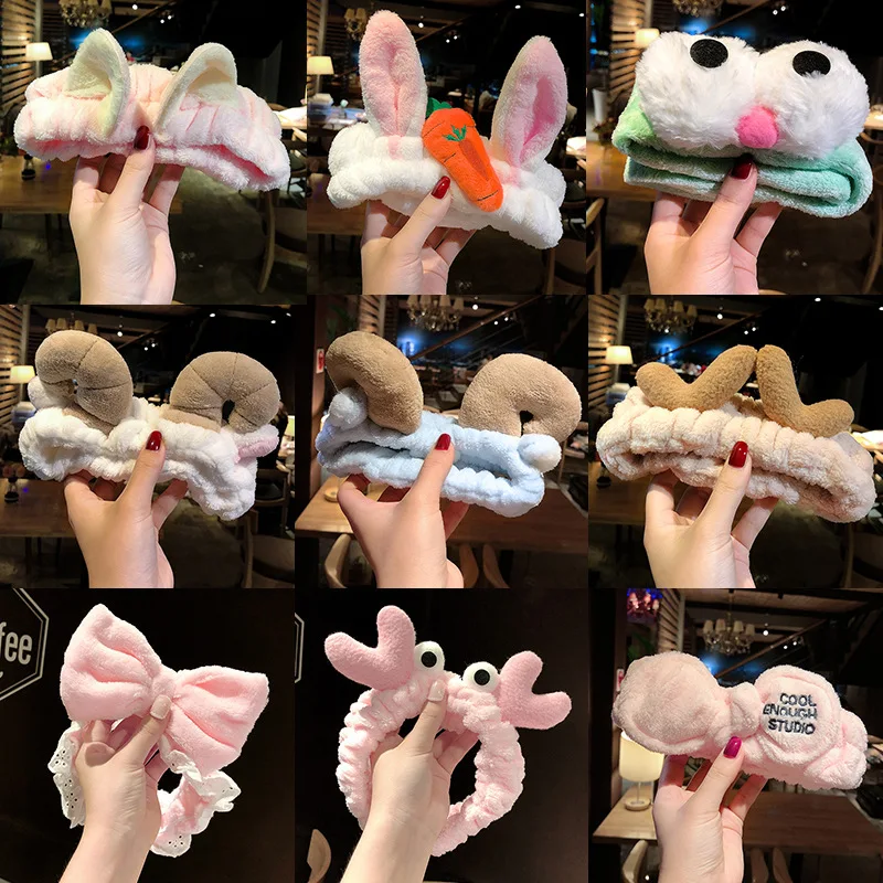 Мытья лица Резинка для волос с головными повязками Мягкая теплая ткань