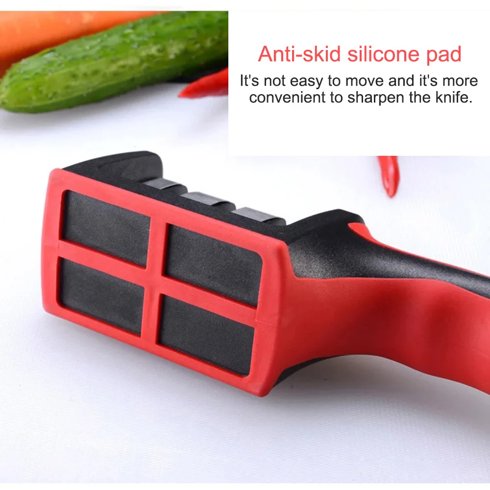 3 Stages Professional Knife Sharpener Quick Kitchen Manual Scissors Grinder Sharpening tungsten diamond Ceramic Tool | Дом и сад