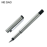 he dao silver metal vector fountain pen 0 5mm nib full metal body pens business gift writing calligraphy office supplies