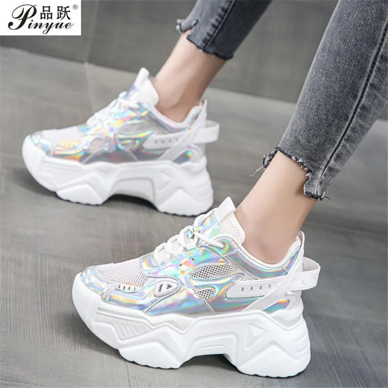 

New Sneakers Women Casual Platform Shoes Fashion Jelly Thick Bottom Ladies Trainers Chaussure Femme Chunky Sneakers Woman