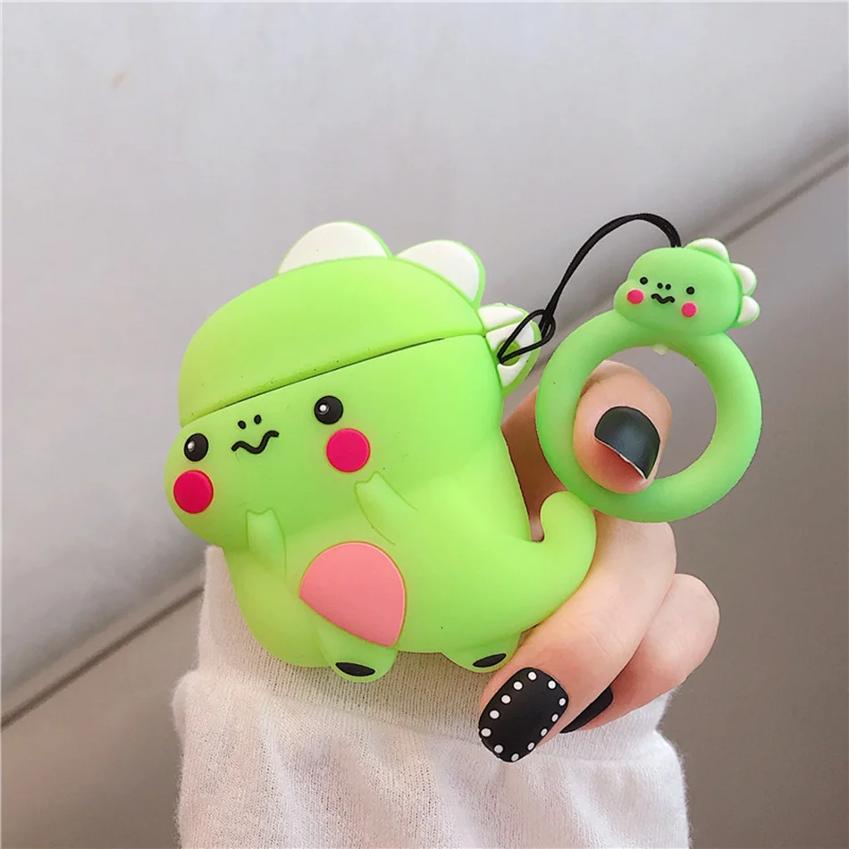 282 H Чехол для AirPods с 3D рисунком стежка, чехол для наушников s для Apple Airpods 2, чехол, забавные аксессуары, Защитные Чехлы, кольцо на палец, ремешок - Цвет: 282 H