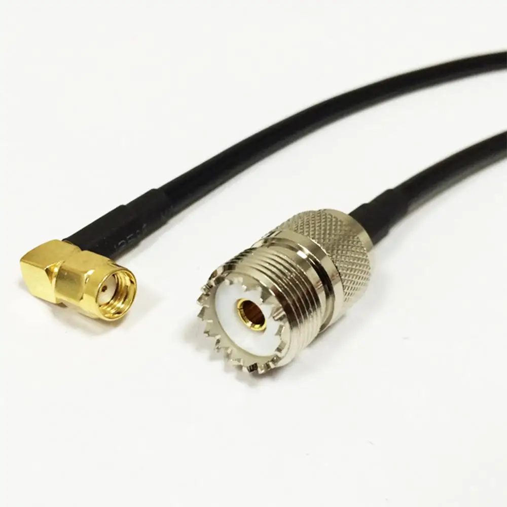 1 шт. Новый RP SMA штекер Правый Угол УВЧ Женский Разъем RF коаксиальный кабель RG58 по