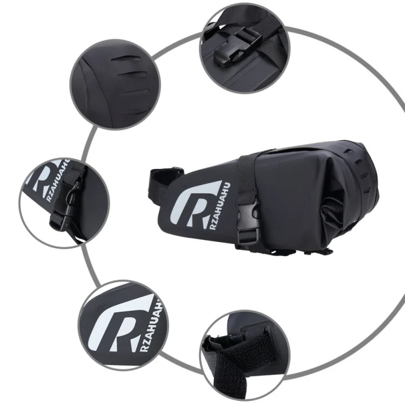 

Rainproof Bicycle Bag Shockproof Bike Saddle Bag For Refletive Rear Large Capatity Folding Seatpost MTB Bike Bags