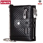 KAVIS 2021 новый кошелек из натуральной кожи Rfid мужской кошелек для монет мужской портфель Cuzdan Portomonee Small Min Walet Pocket Hasp Fashion