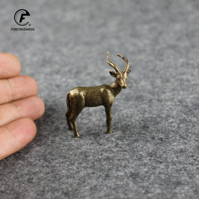 Медный лидер овец маленькие украшения античная латунь миниатюрная Статуэтка