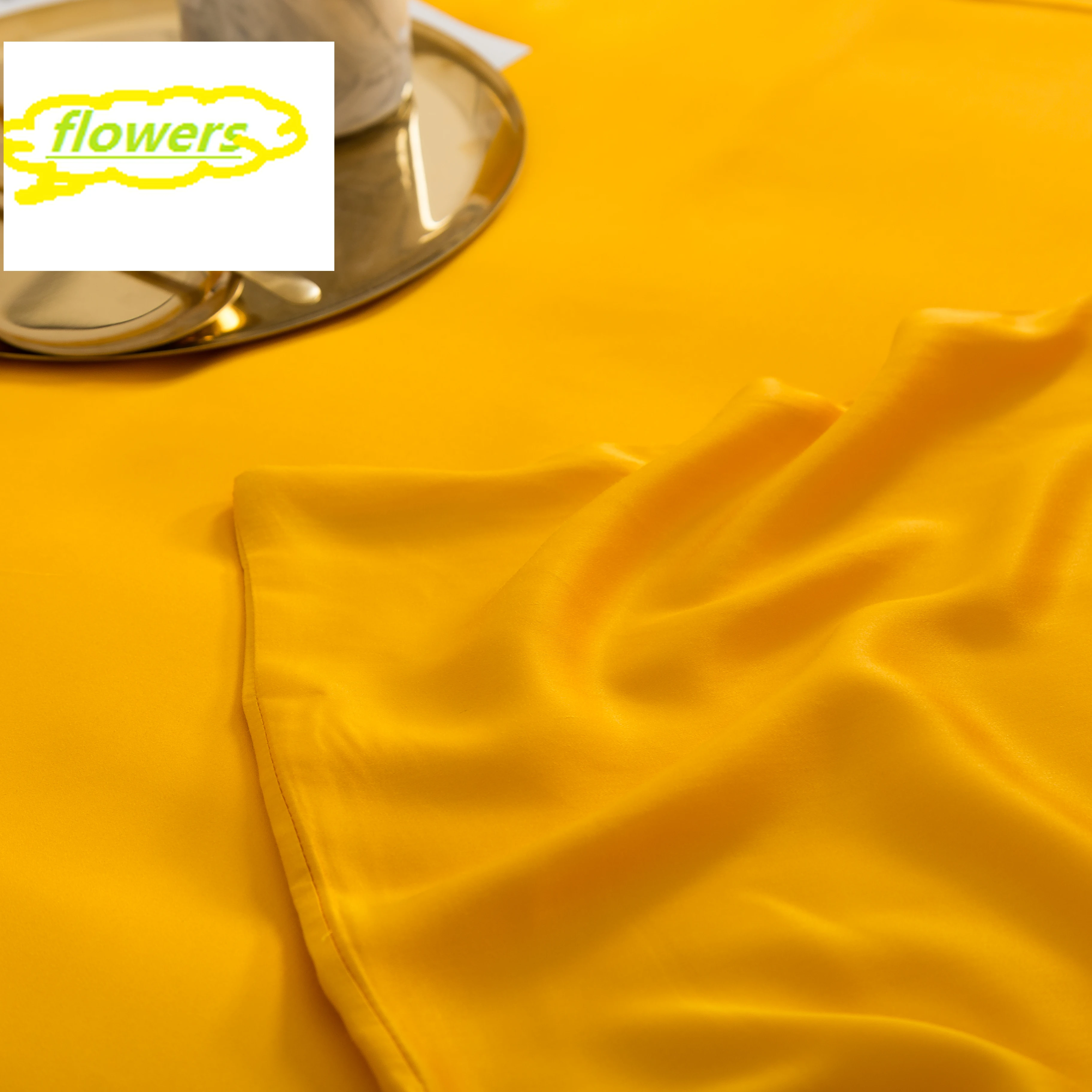 

SRF Noble Women 100% Silk Yellow Flat Sheet 6A Grade 25 Momme Silky Healthy Beauty Bed Sheet Pillowcases Euro Bed Linen Set