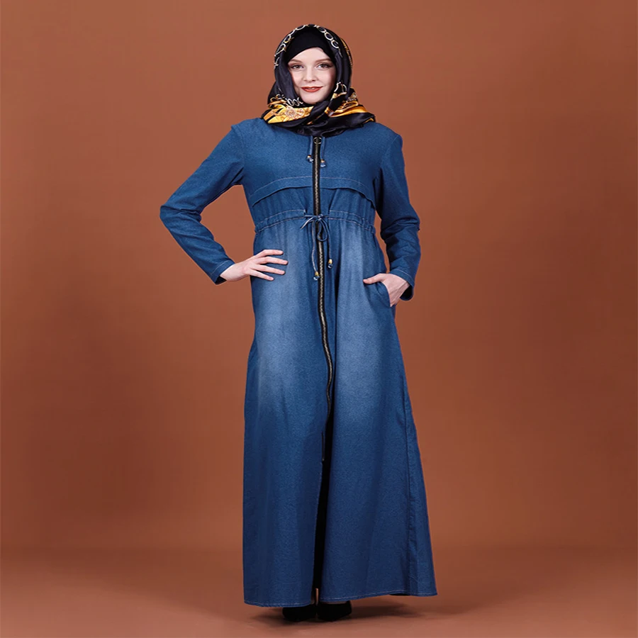 2019 женское элегантное Модное Новое темпераментное тонкое джинсовое платье с