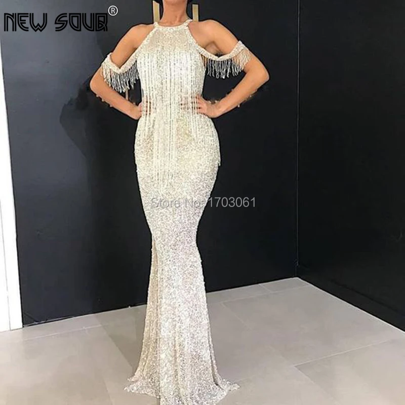 

Handmade Mermaid Evening Dresses For Weddings Vestidos Beading Crystal Prom Dress For Dubai Saudi Arabia Women Formal Party Gown
