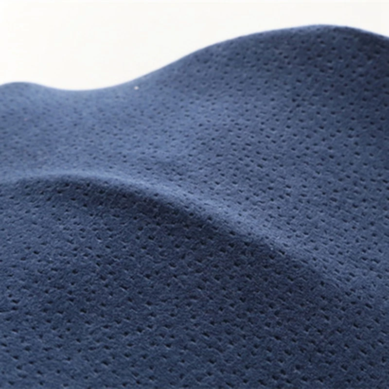 

Slow-Rebound Waist Pillow Memory Foam Core Office Pillow Car Seat Pillow Blue