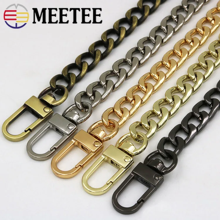 Цепочка Meetee 10 мм для сумок застежка сделай сам сменный ремешок на плечо