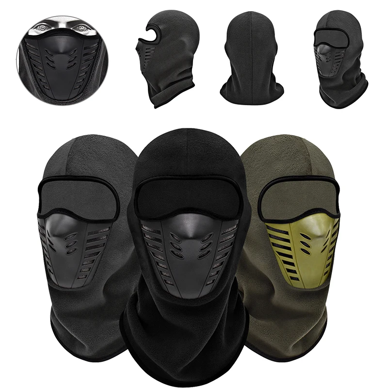 

Winter Fleece Warmer Balaclava Cap Cycling Helmet Liner Mask Windproof Full Face Shield Cover Ski Beanies Men Women балаклава