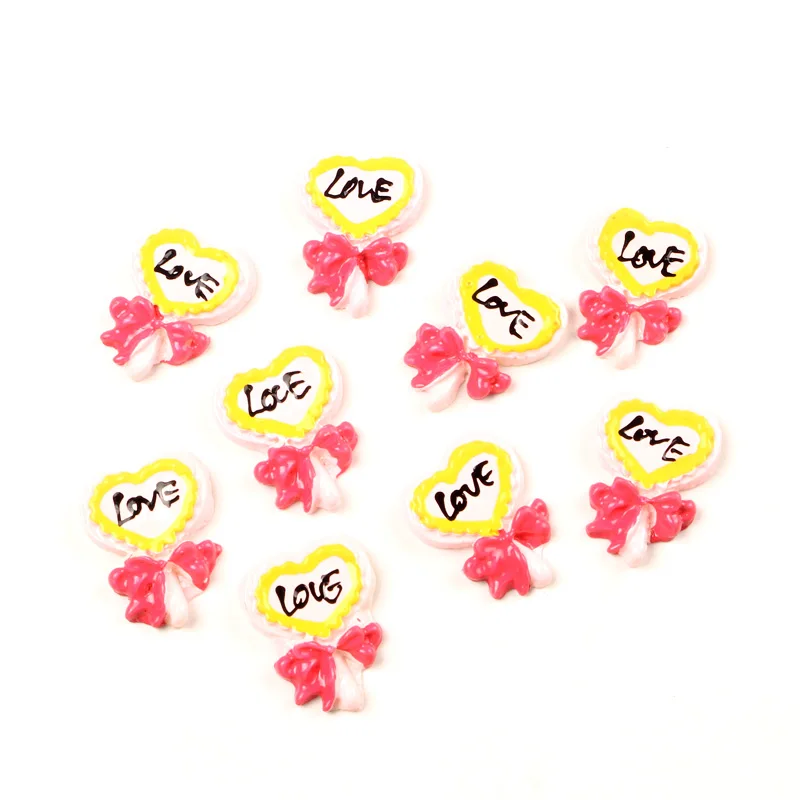 

20pcs Rose Red Resin LOVE Flatback Cabochon Jewelry Findings Scrapbooking For Jewelry Making Charms Pendants Accessories Diy