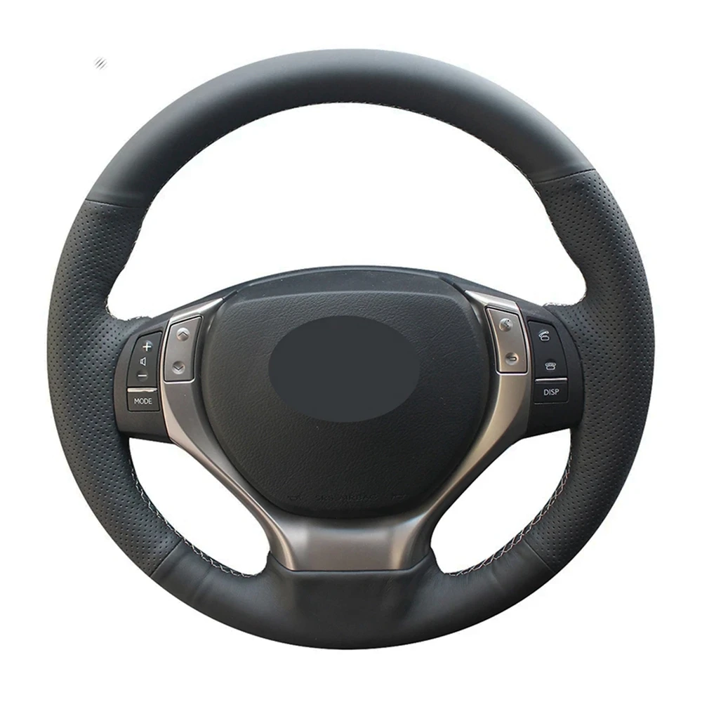 

Hand-Stitched Non-Slip Black Artificial Leather Car Steering Wheel Cover For Lexus ES250 ES300h GS250 GS300h RX270 RX350