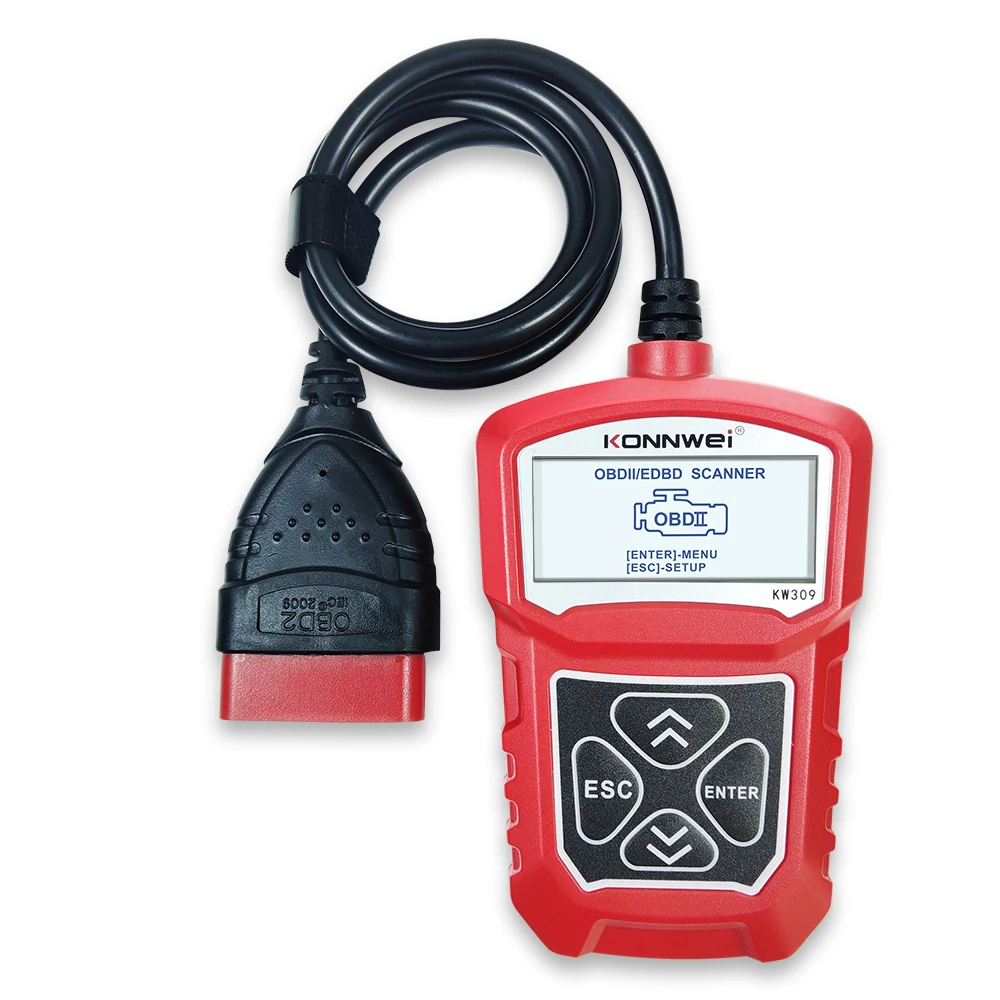 OBDII Автомобильный диагностический сканер KONNWEI KW309 OBDII/2 считыватель кодов EOBD