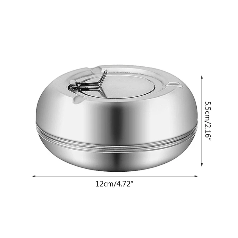 Ashtray Stainless Steel Simple Modern Outdoor Cigarettes Tray for Patio Tabletop Office Home Bedroom Yard Decoration Gifts F19B | Дом и сад