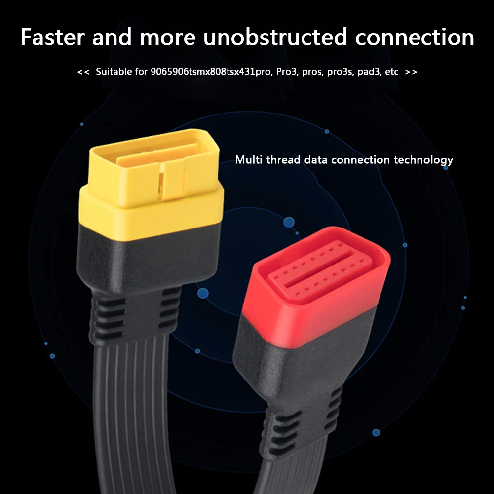 14 дюймовый OBDII OBD II 2 Удлинительный кабель 16 контактный разъем штырь гнездо