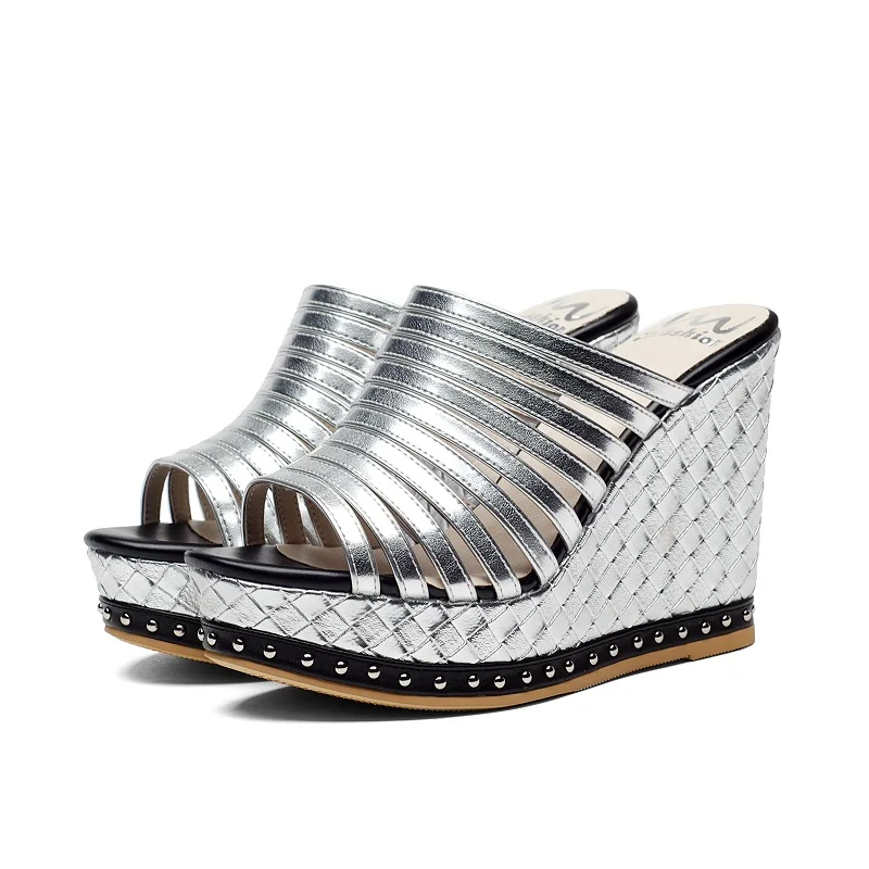 MEZEREON Sandals Women Wedges Shoes Pumps Sexy High Heels Bohemia Summer Rainbow Platform Sandalia Feminina | Обувь