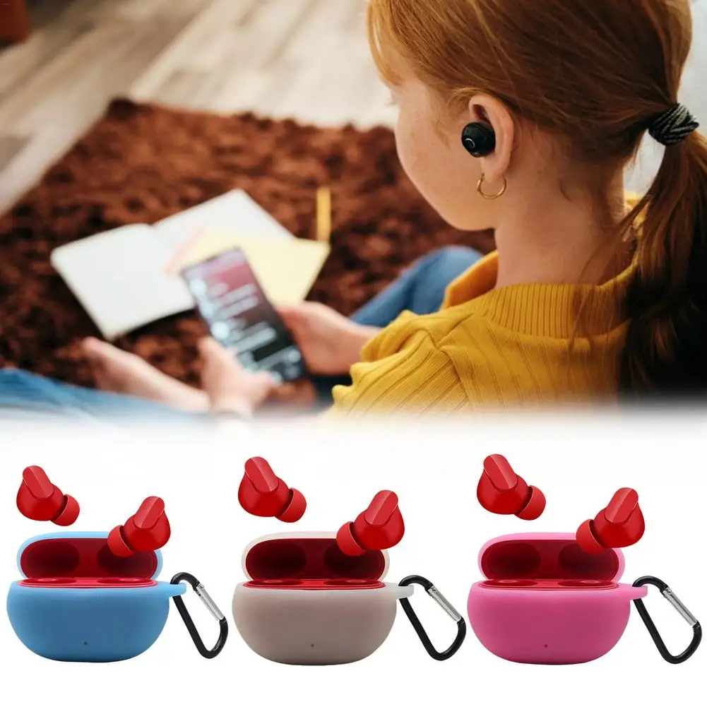 

Silicone Earphone Cases Wireless Earphone Cover Protective Case Luminous Buds With Hook Headphone Accessory