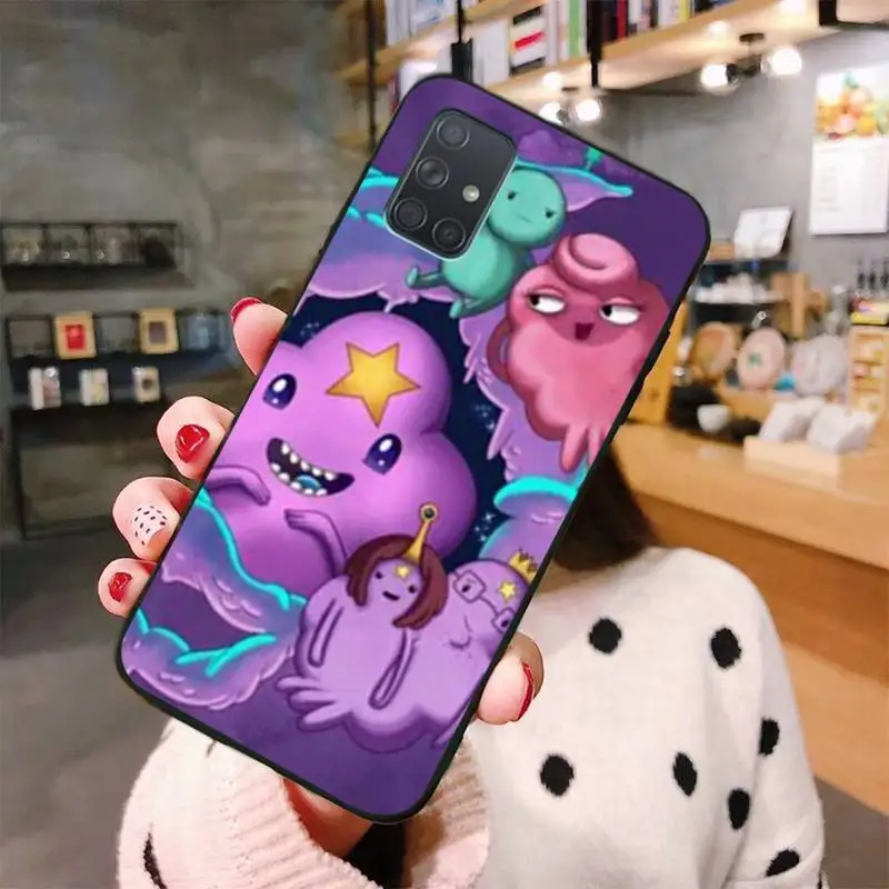 Из мультфильма Время приключений Лампи крышка черная мягкая чехол для телефона