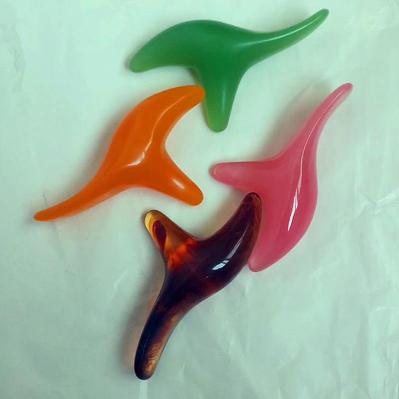 

1PC Amber Resin Wax Triangle Foot Feet Massager Gua Sha Acupuncture Shiatsu Tool Foot Care Tools