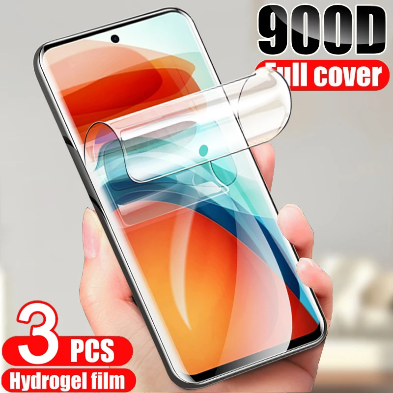 Гидрогелевая пленка 3 шт. для Xiaomi Redmi Note 10Pro 10S 9 9Pro 9S 9T 8 7 Pro 8T 9A 9C 8A полное покрытие