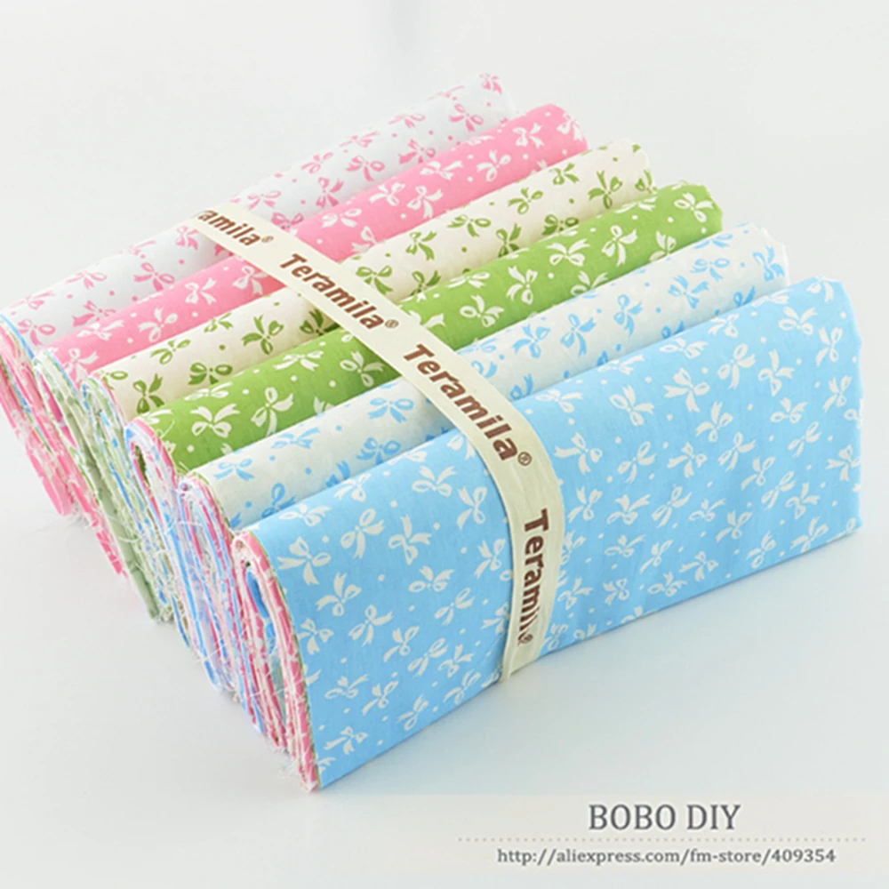 6 шт 45 см x 50 милый галстук бабочка хлопок стеганая ткань набор лоскутное